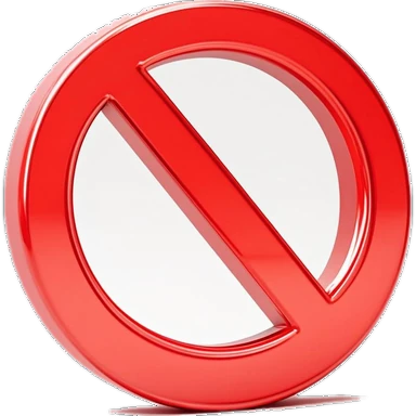 Prohibition symbol — uses that are not allowed